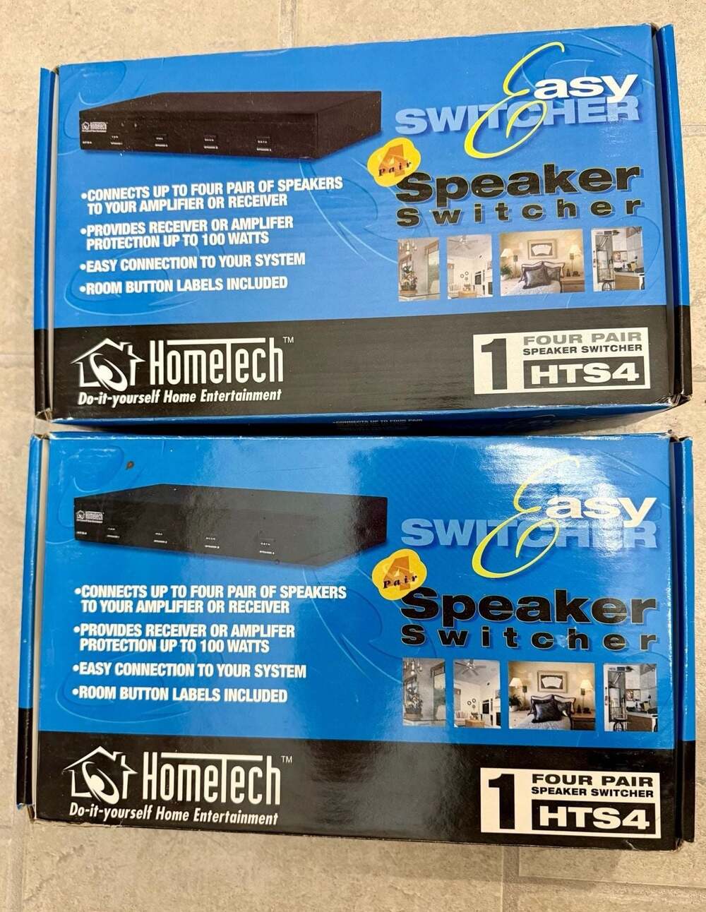 Homelech HTS4 Easy Switcher 4-Pair Speaker Switcher Selector Box